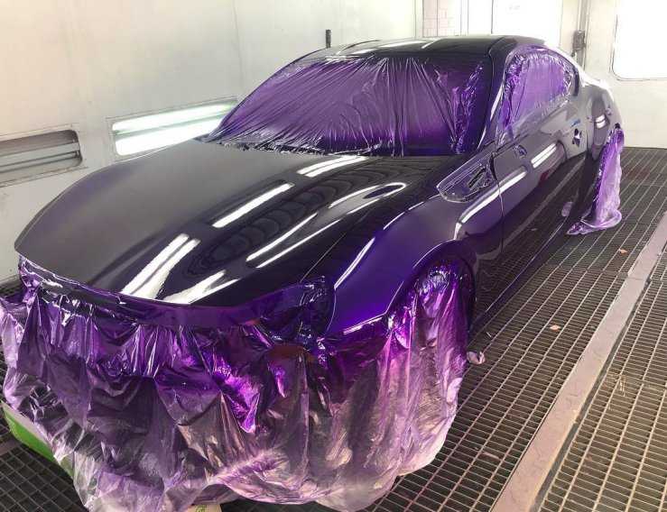 Фиолетовый перламутр на кузове автомобиля